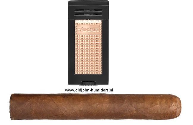 XIKAR Ion Double Jetflame sigarenaansteker in black and rose met dubbele jetvlam, compact en stijlvol design- Art nr SAS57