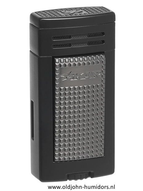 XIKAR Ion Double Jetflame sigarenaansteker in black met dubbele jetvlam, compact en stijlvol design- Art nr SAS58