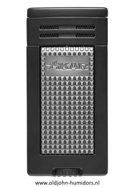 XIKAR Ion Double Jetflame sigarenaansteker in black met dubbele jetvlam, compact en stijlvol design- Art nr SAS58