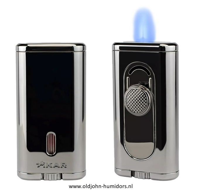XIKAR Verano Flat Jetflame sigarenaansteker in gunmetal, compact en stijlvol design- Art nr SAS59