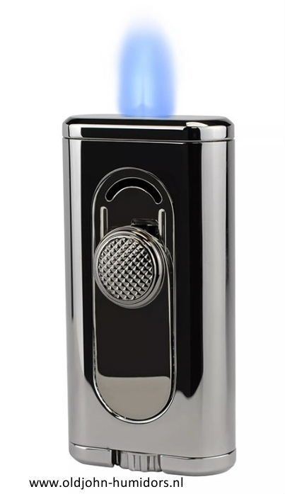 XIKAR Verano Flat Jetflame sigarenaansteker in gunmetal, compact en stijlvol design- Art nr SAS59