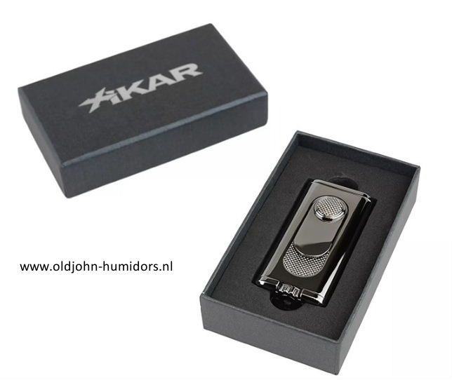 XIKAR Verano Flat Jetflame sigarenaansteker in gunmetal, compact en stijlvol design- Art nr SAS59