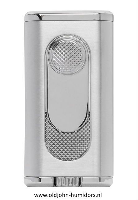 XIKAR Verano Flat Jetflame sigarenaansteker in  silver compact en stijlvol design- Art nr SAS60