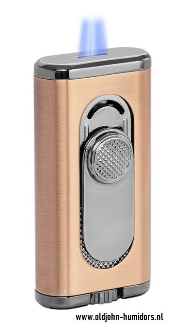 XIKAR Verano Flat Jetflame sigarenaansteker in  vintage bronze compact en stijlvol design- Art nr SAS61