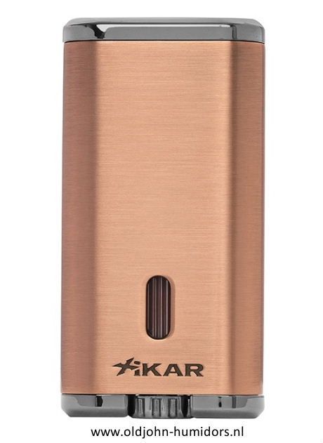 XIKAR Verano Flat Jetflame sigarenaansteker in  vintage bronze compact en stijlvol design- Art nr SAS61