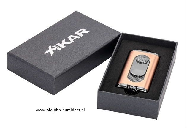 XIKAR Verano Flat Jetflame sigarenaansteker in  vintage bronze compact en stijlvol design- Art nr SAS61