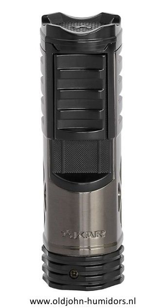 XIKAR Tactical Single Jetflame sigarenaansteker in  Gunmetal-Black compact en stijlvol design- Art nr SAS63