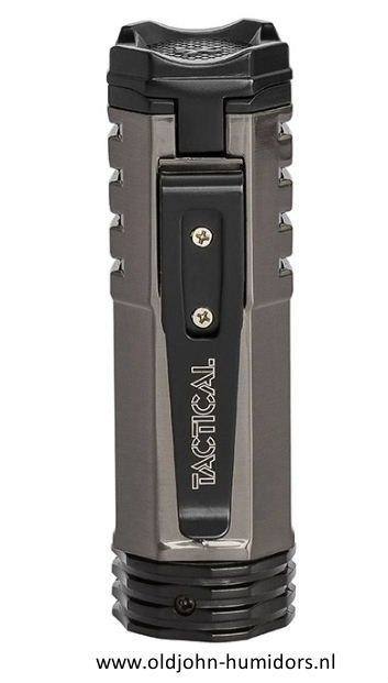 XIKAR Tactical Single Jetflame sigarenaansteker in  Gunmetal-Black compact en stijlvol design- Art nr SAS63