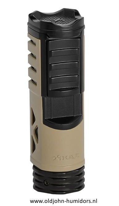 XIKAR Tactical Single Jetflame sigarenaansteker in Flat Dark Earth compact en stijlvol design- Art nr SAS64