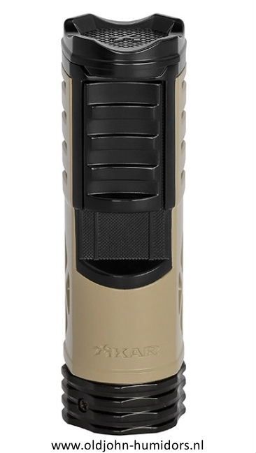 XIKAR Tactical Single Jetflame sigarenaansteker in Flat Dark Earth compact en stijlvol design- Art nr SAS64
