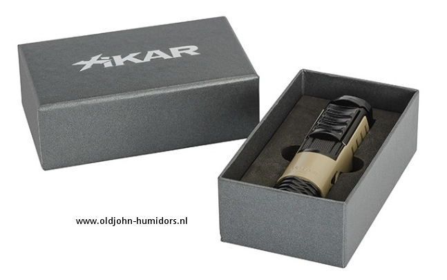 XIKAR Tactical Single Jetflame sigarenaansteker in Flat Dark Earth compact en stijlvol design- Art nr SAS64