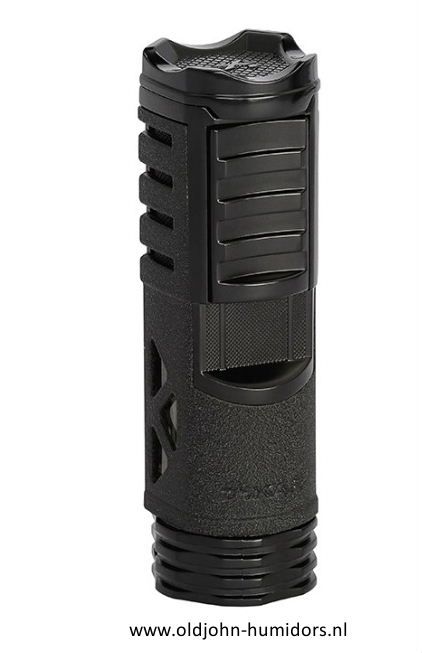 XIKAR Tactical Single Jetflame sigarenaansteker in  Black compact en stijlvol design- Art nr SAS65