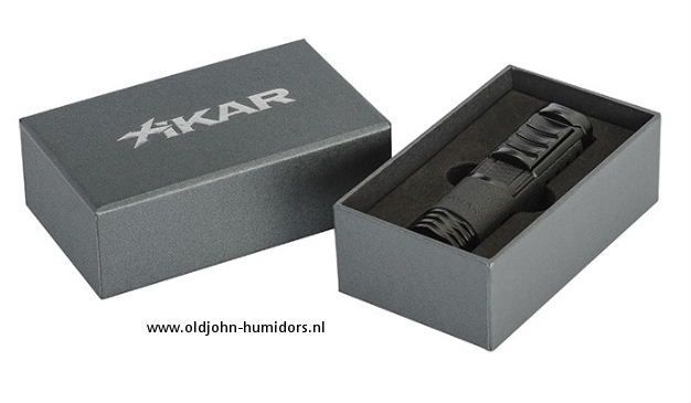 XIKAR Tactical Single Jetflame sigarenaansteker in  Black compact en stijlvol design- Art nr SAS65