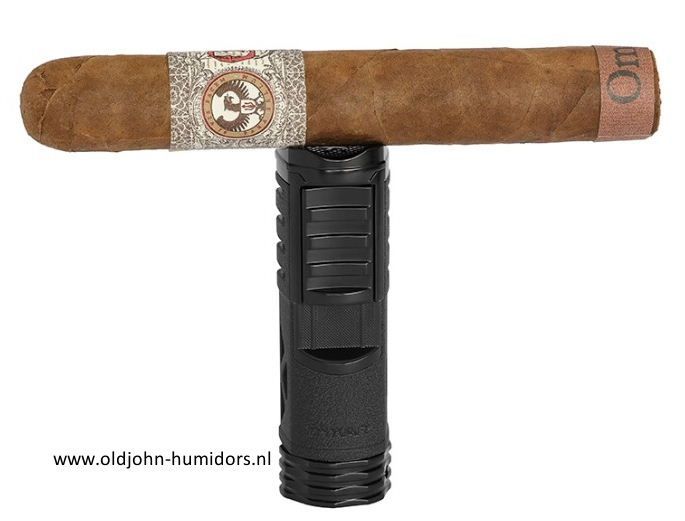XIKAR Tactical Single Jetflame sigarenaansteker in  Black compact en stijlvol design- Art nr SAS65