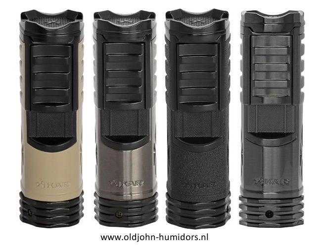 XIKAR Tactical Single Jetflame sigarenaansteker in Flat Dark Earth compact en stijlvol design- Art nr SAS64