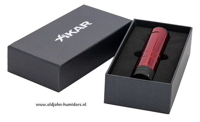 XIKAR Turrim Double JetFlame - sigarenaansteker in  Daytona Red  compact en stijlvol design- Art nr SAS66