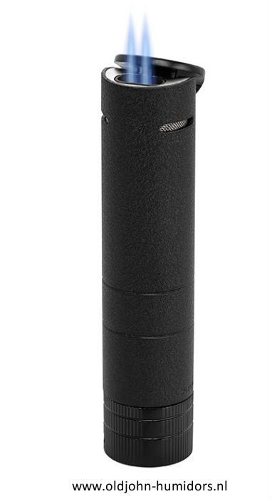 XIKAR Turrim Double JetFlame - sigarenaansteker in  Black  compact en stijlvol design- Art nr SAS68