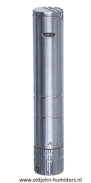 XIKAR Turrim Double JetFlame - sigarenaansteker in  Silver  compact en stijlvol design- Art nr SAS69