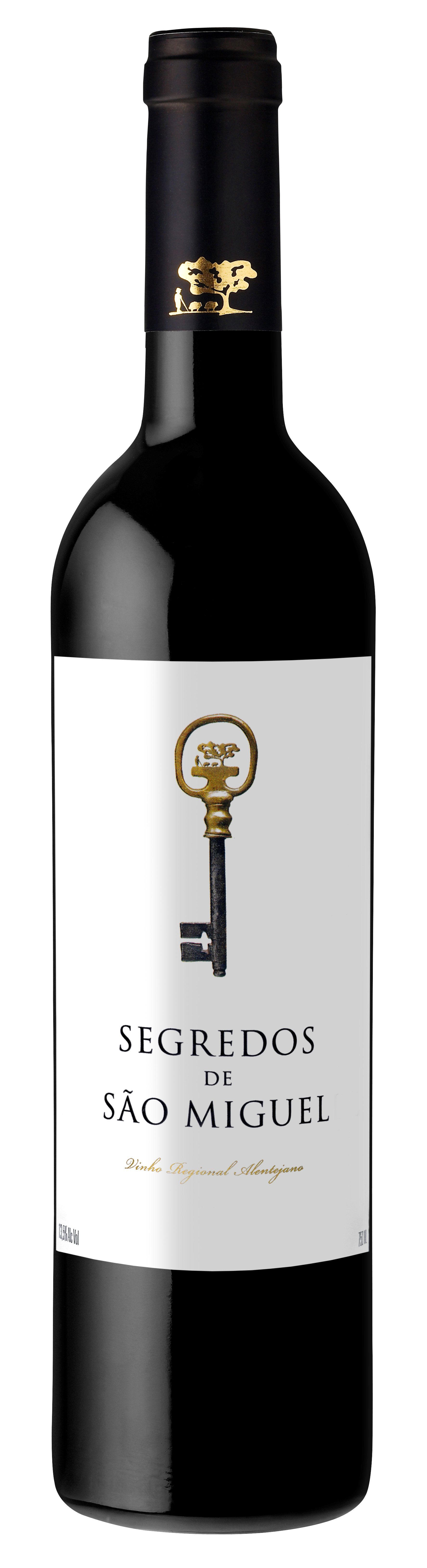 A bottle of red wine labeled