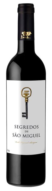 A bottle of red wine labeled 