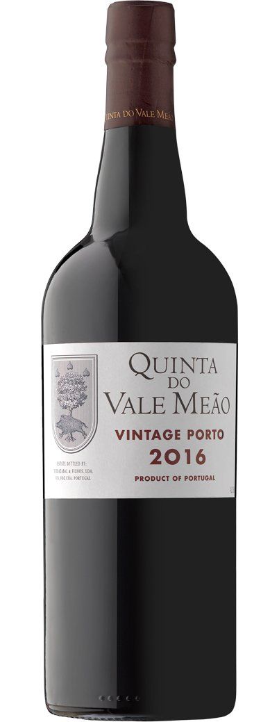 Bottle of Quinta do Vale Meão Vintage Porto 2016 wine.
