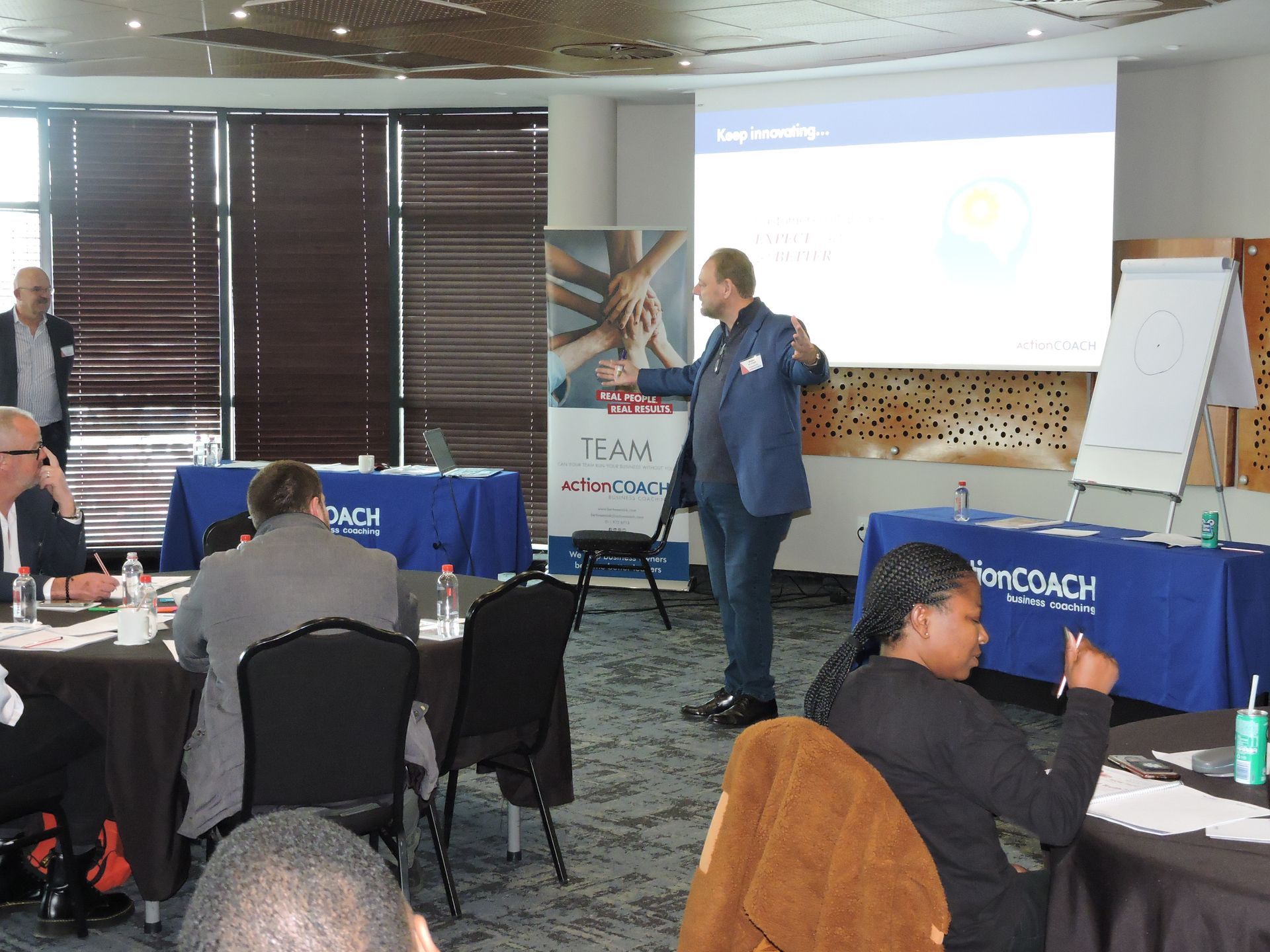 Action coach Peter de Lange facilitating workshop
