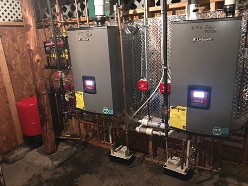 Lochinvar Boilers on Wall - Heating and Air Conditioning Service in Georgetown, MA