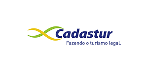 Cadastur logo with green and yellow infinity symbol and dark blue text, 