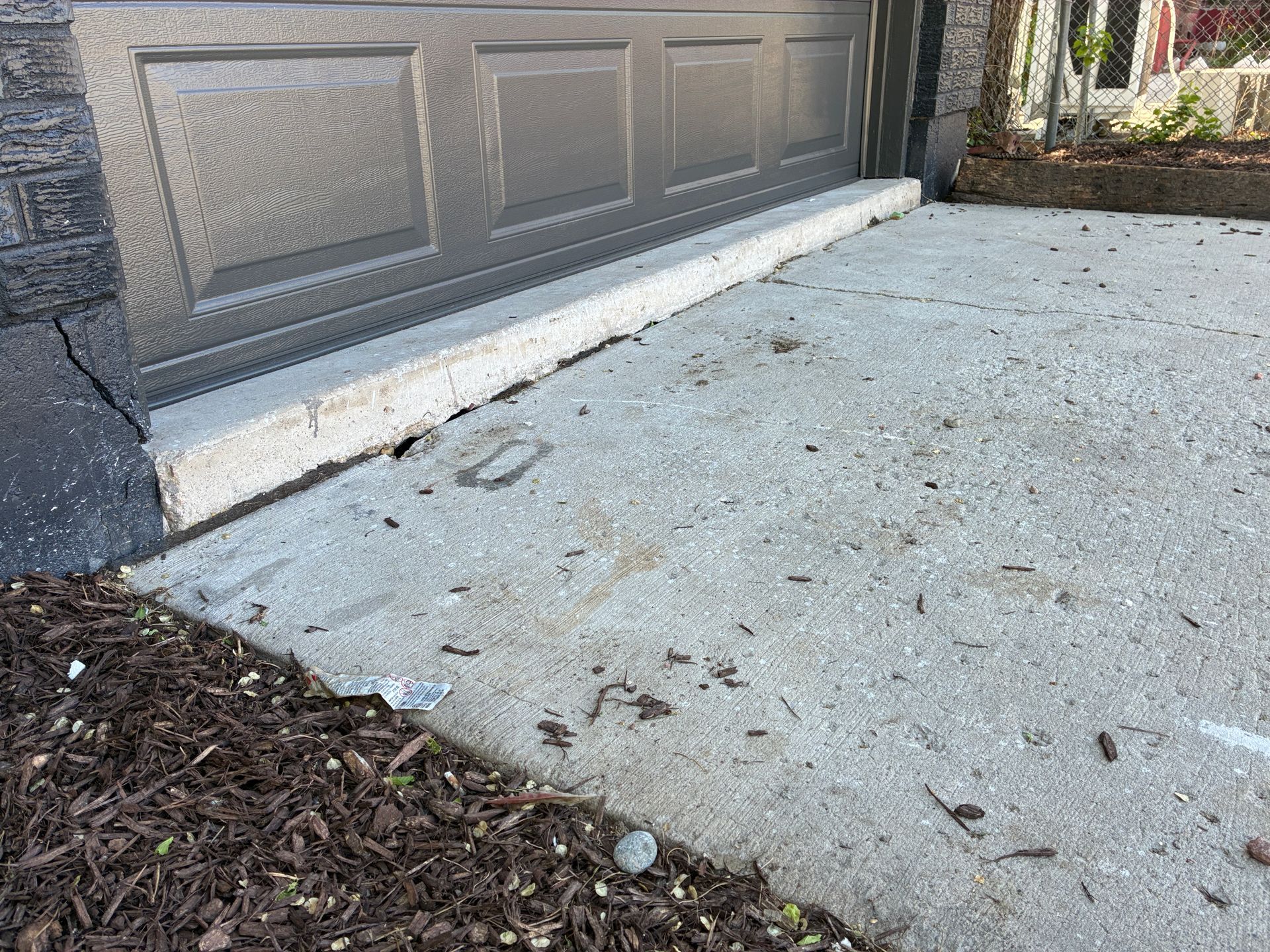 Sunken Driveway Repair - Before