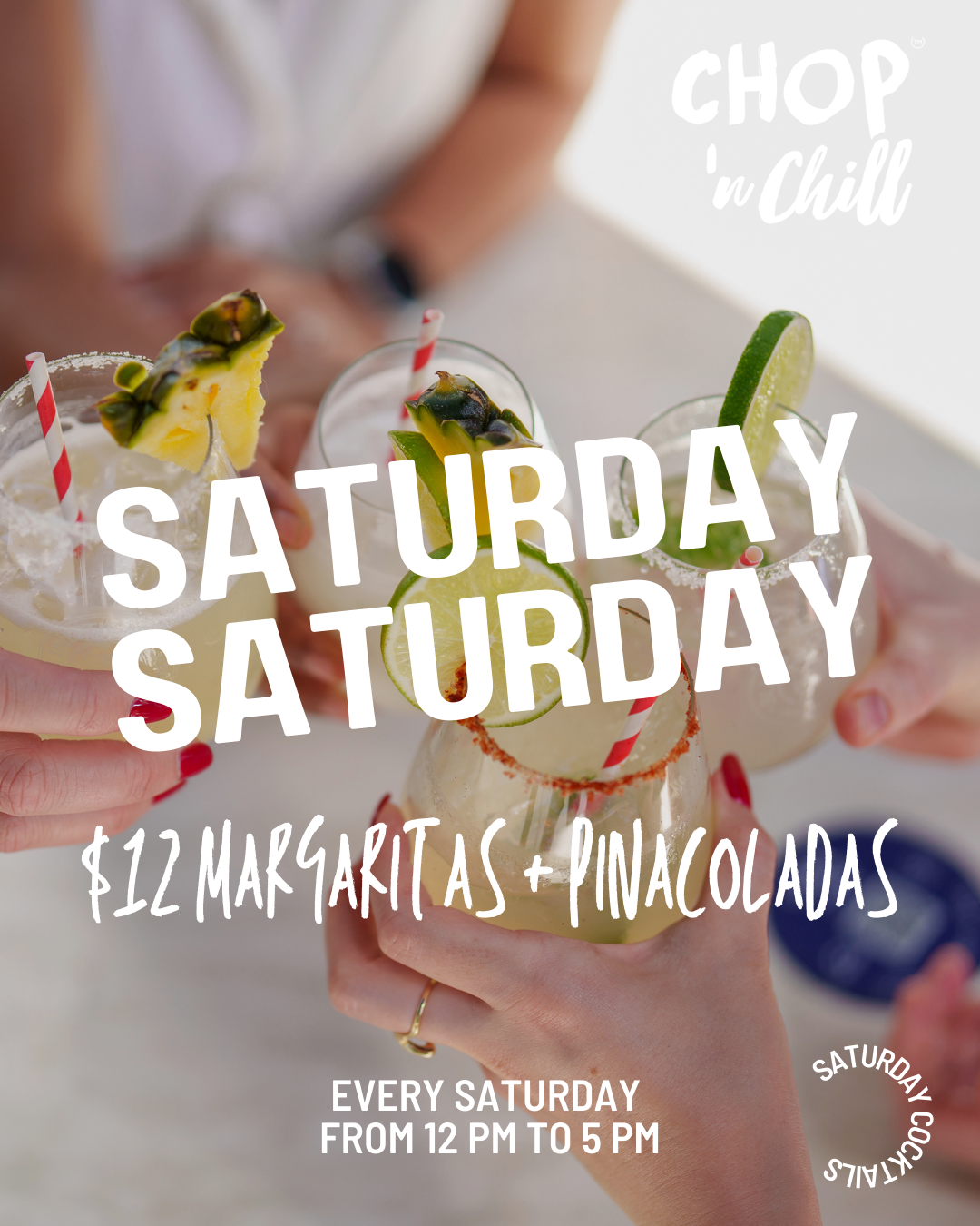 A Group of Drinks Are Sitting on Top of a Table — Chop ‘n Chill Raby Bay in Cleveland, QLD