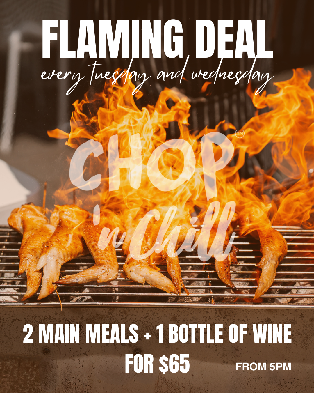 Wicked Tuesday and Wednesday Special — Chop ‘n Chill Raby Bay in Cleveland, QLD
