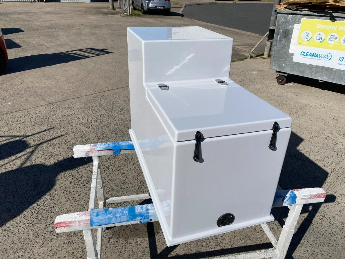 A White Box Is Sitting On Top Of A White Table — Murraycraft Fibreglass In Glenella, QLD