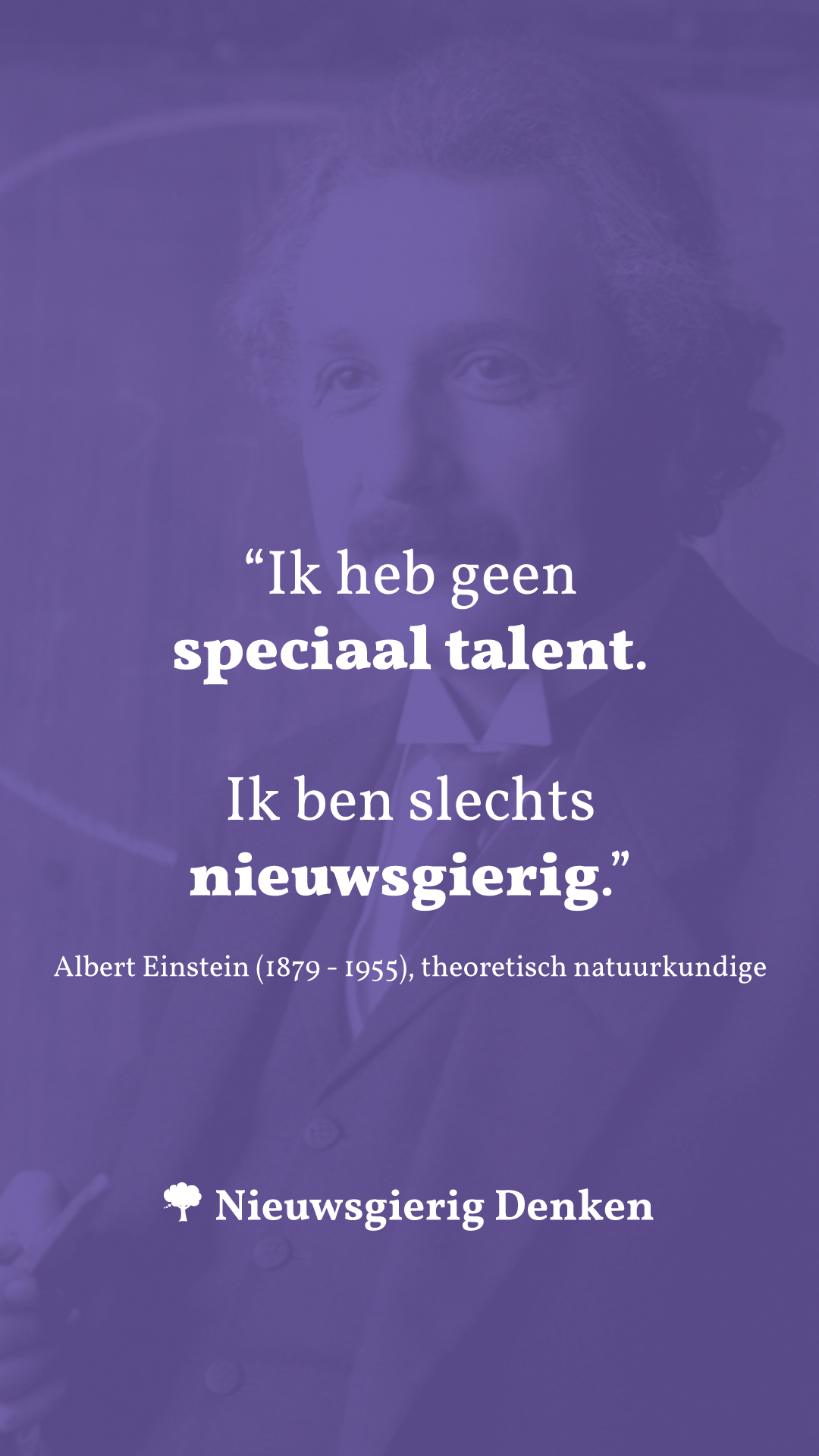 Albert Einstein Nieuwsgierigheid Quote