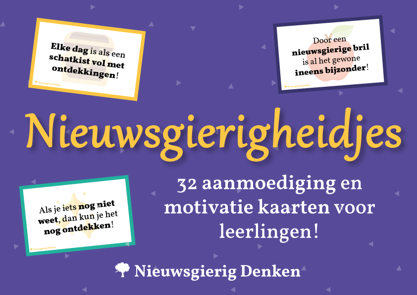 Nieuwsgierigheidjes Motivatie Aanmoediging Kaarten Nieuwsgierigheid Verwondering Leerlingen