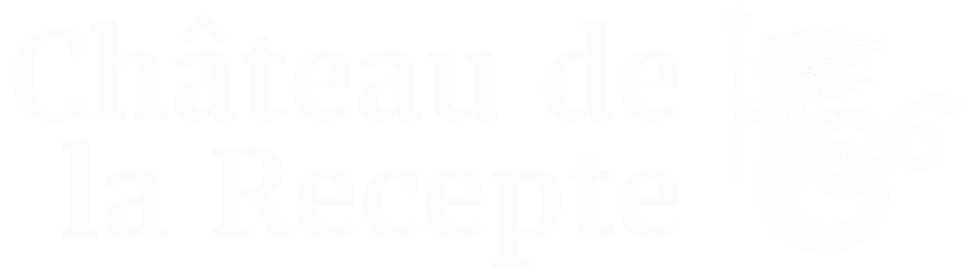 Château de La Recepte logo in white.