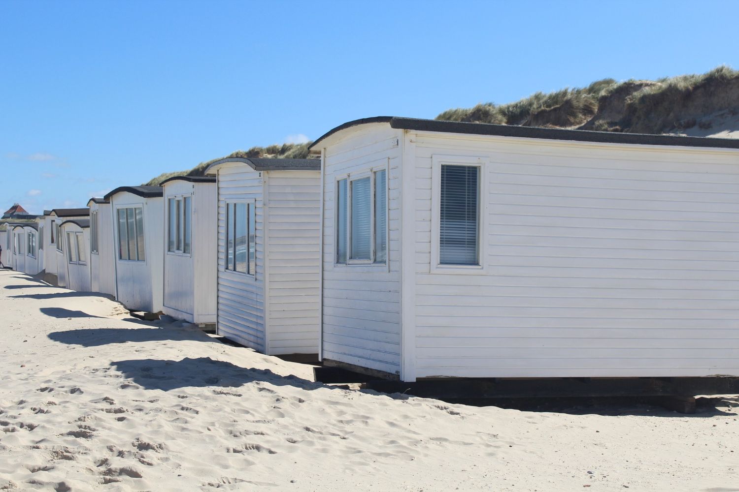 Row of shelters