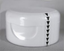 capsula flip top con sleeve semplice o con frecce per tubetto in polietilene