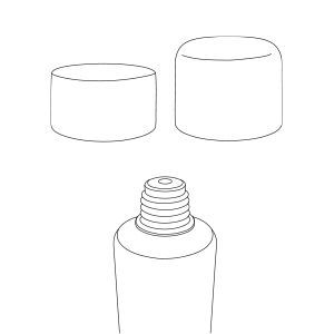 standard size head for cosmetic and pharmaceutical tubes, diameter 50, Global Tube spa, Tortona (AL)