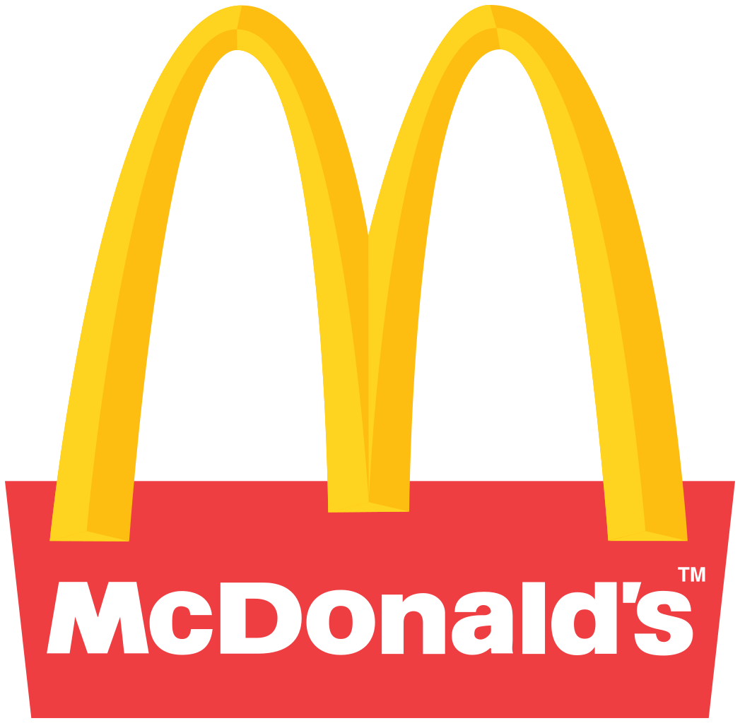 A red and yellow mcdonald 's logo on a white background