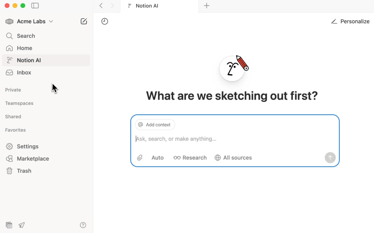 Screenshot of a note-taking application; a task with an editing pencil icon and a text field.