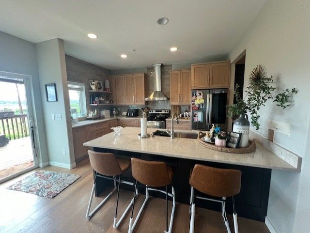 Open-concept kitchen 
