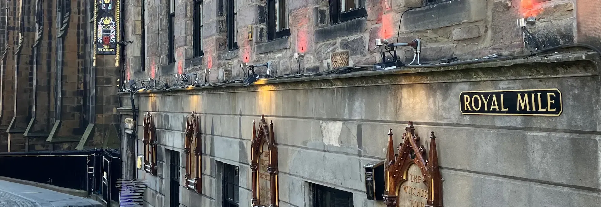 Scenic view of Old Town Royal Mile from an educational guided walking tour around Edinburgh.