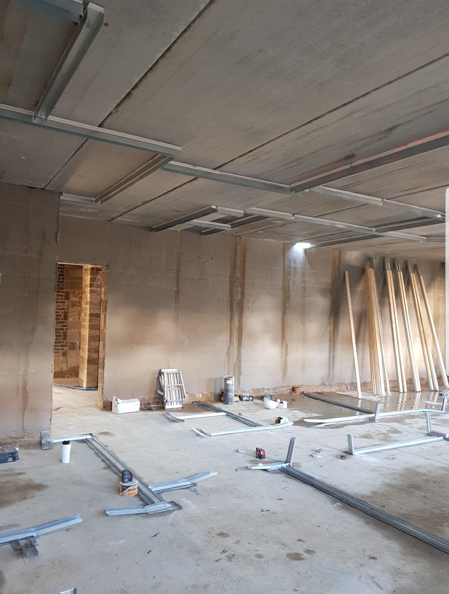 Construction sire where walls and floors are yet to be done