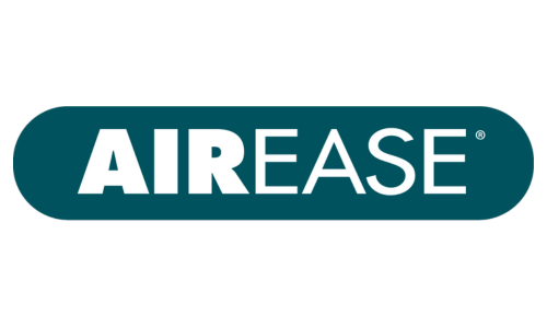 AIR EASE logo in white text on a teal rounded rectangle.