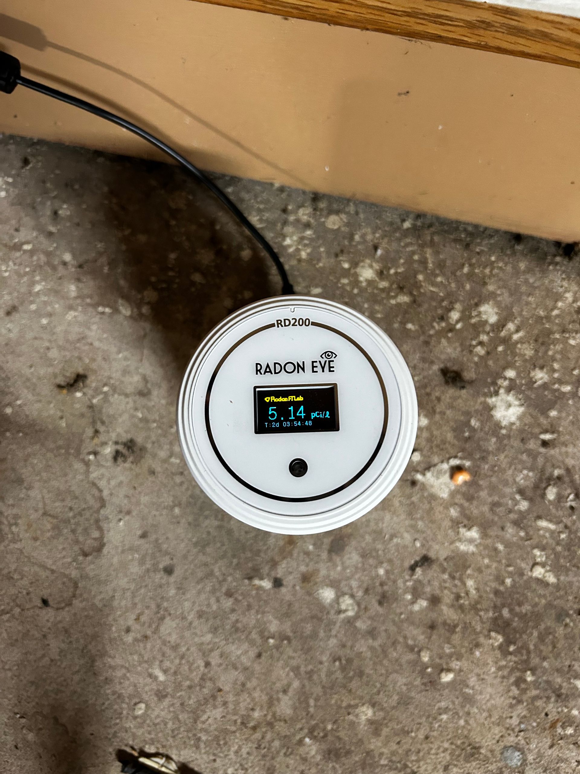 White circular device with 