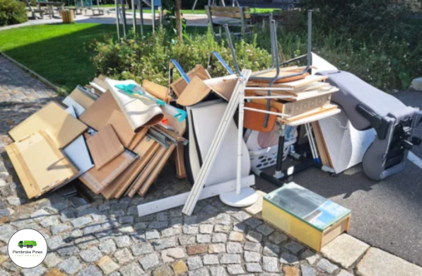 junk pile ready for removal in pembroke pines florida