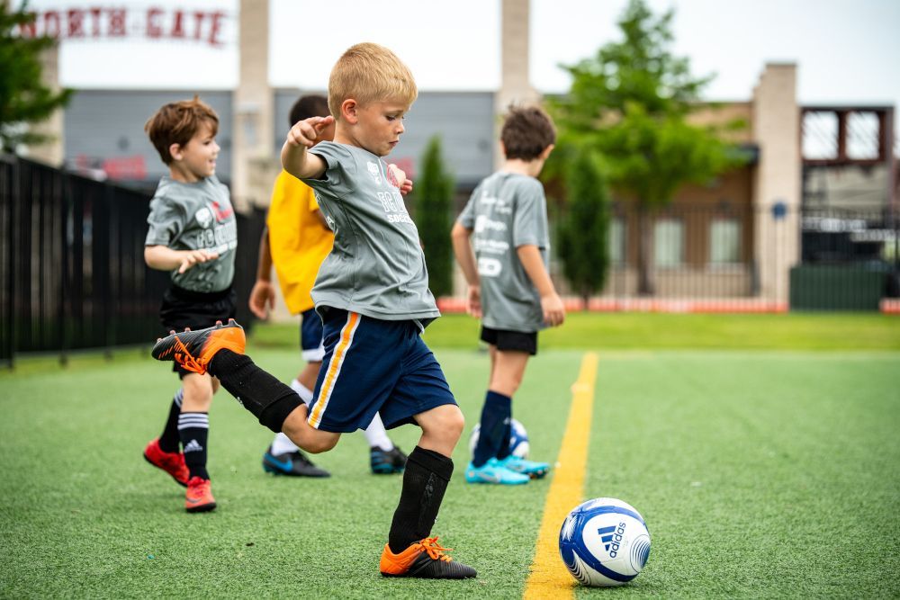 Youth soccer player at the FC Dallas Junior Development Camp
