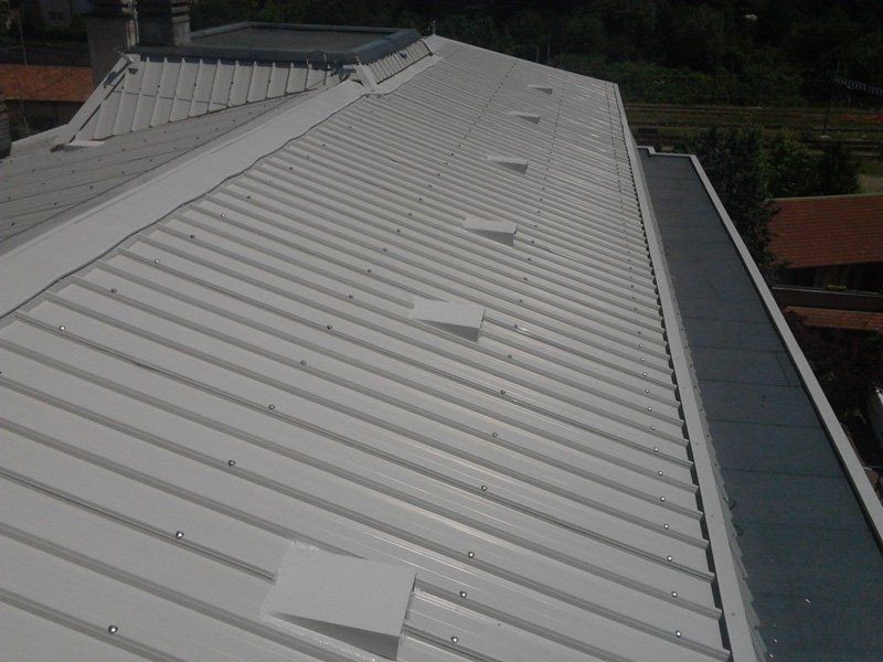 copertura in lamiera colorata