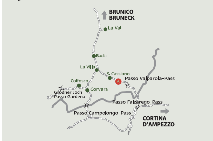 Alta Badia cross country ski map