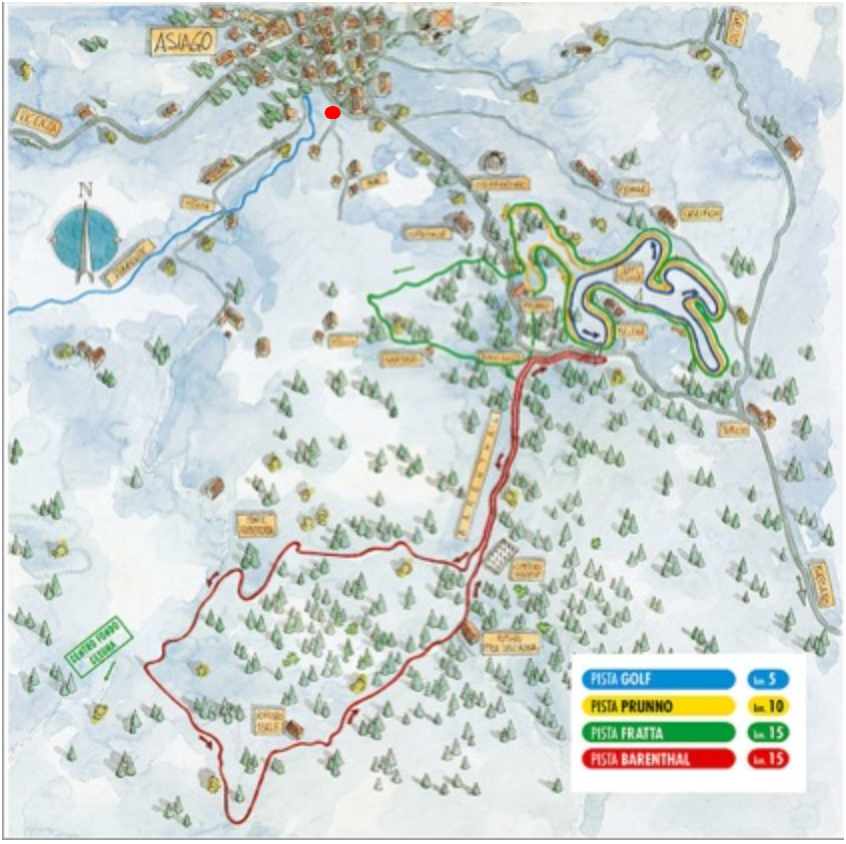 Asiago cross country ski map